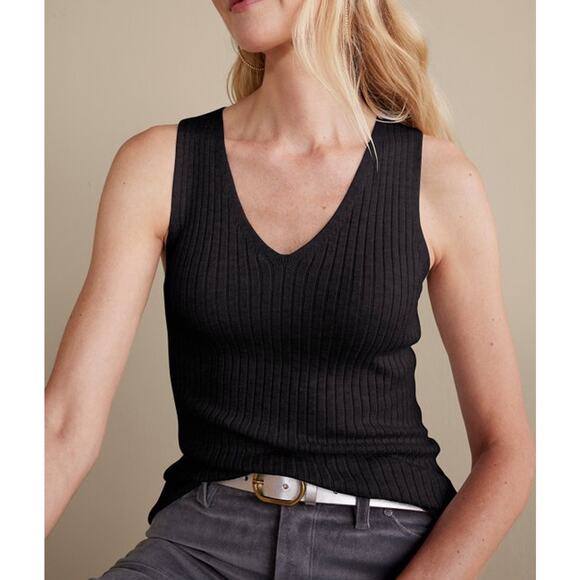 Soft Surroundings Tops - Soft Surroundings Ribbed Sweater Tank Size PL Black Sleeveless Minimalist NWT